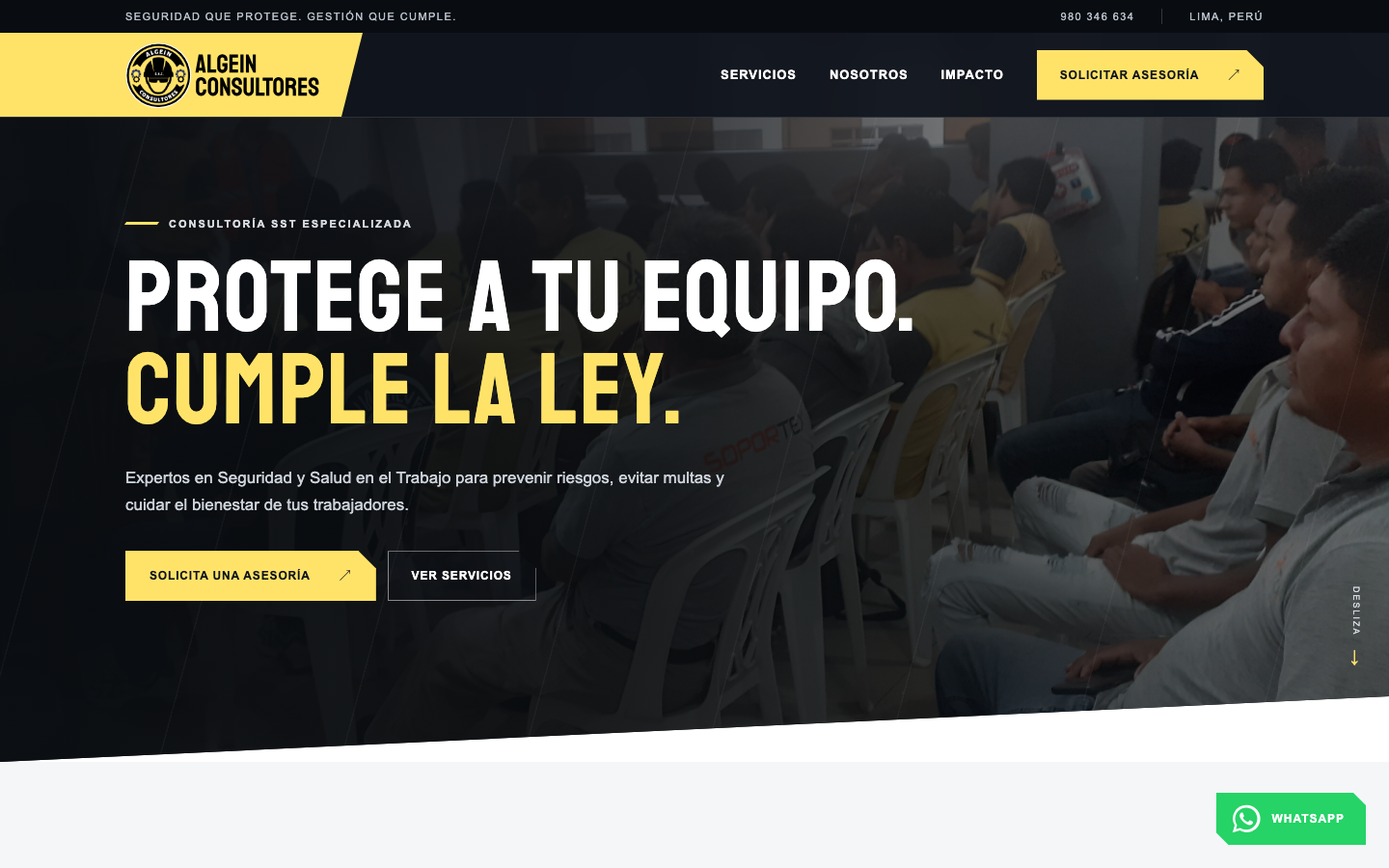 Sitio web de Algein Consultores